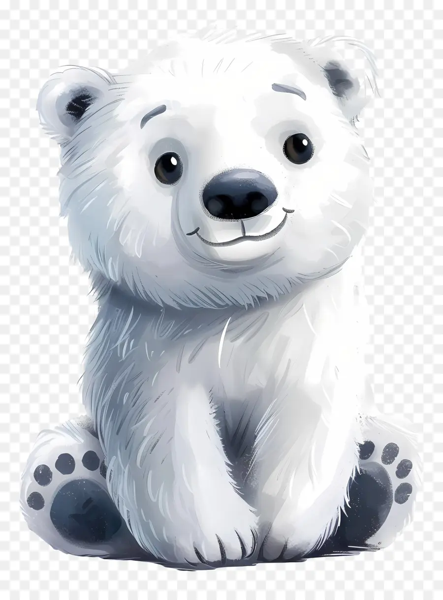 Маленький Полярный Медведь，Белый медведь PNG