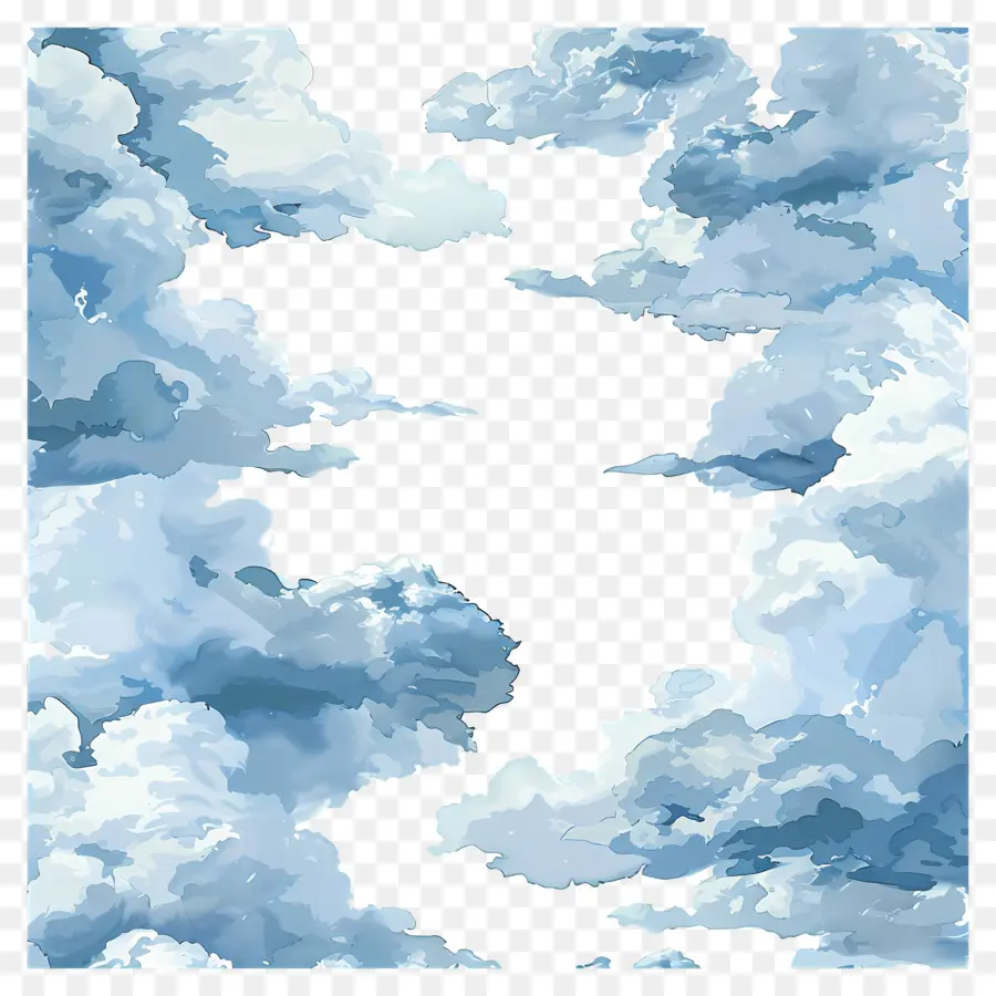 облака，голубое небо PNG