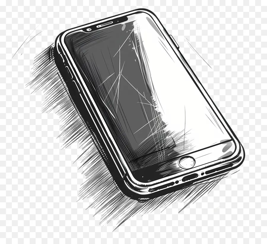 для Iphone，Разбитый экран телефона PNG