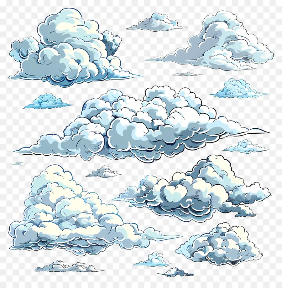 облака，облачные формы PNG