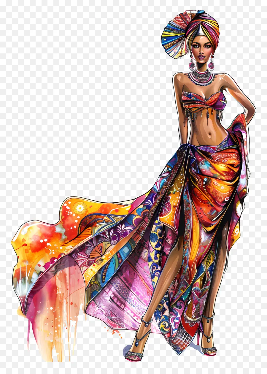 Саронги，африканская мода PNG