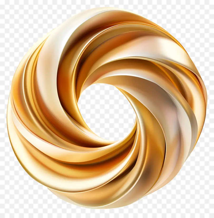 Градиентная форма золота，Золотая спираль PNG