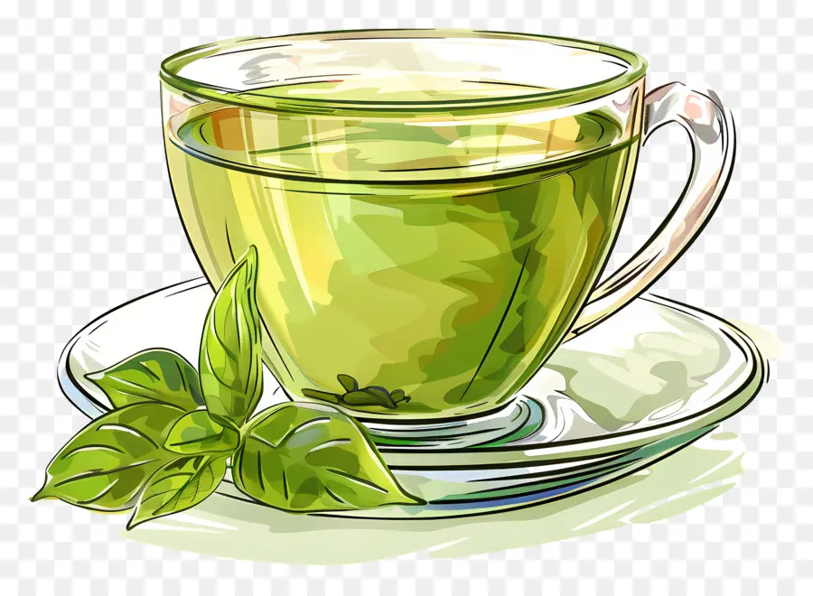 Green Tea，Лимон PNG
