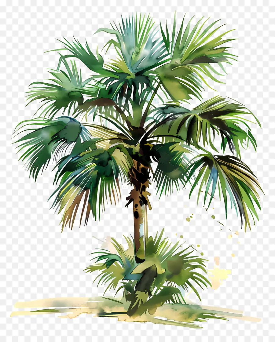 пальму，Green Background PNG