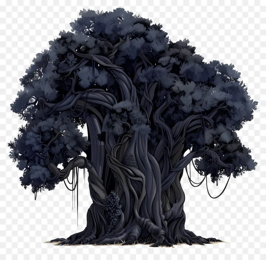 Черное банковское дерево，Старое дерево PNG
