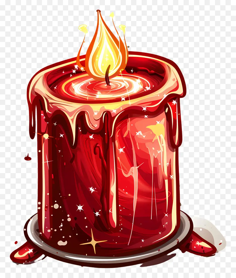 Свеча，красная свеча PNG