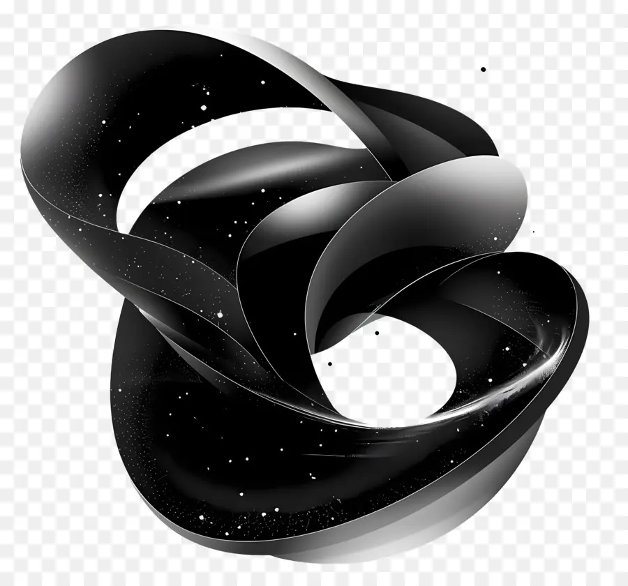 Градиент черная форма，Абстрактная скульптура PNG