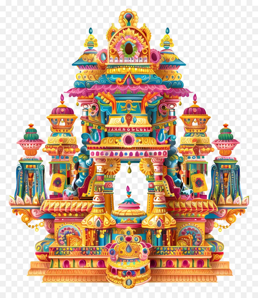 ратха ятра，индийский храм PNG