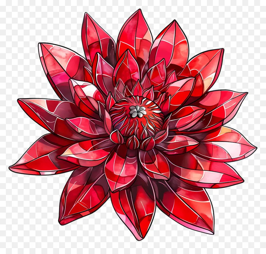 Рубиновый цветок，красный цветок PNG