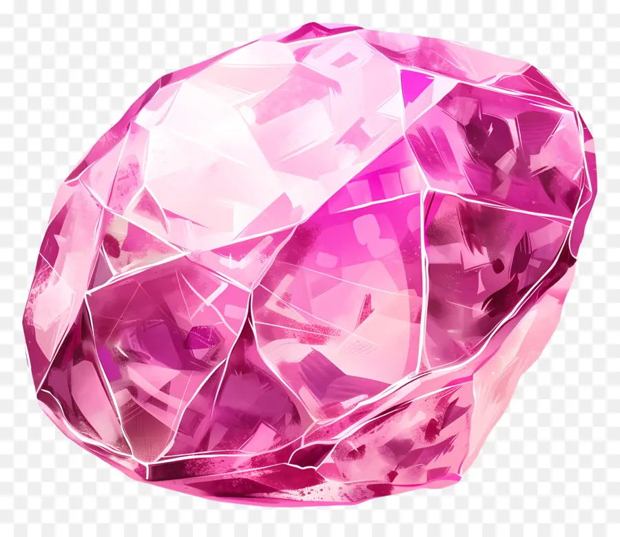 розовый драгоценный камень，граненый PNG