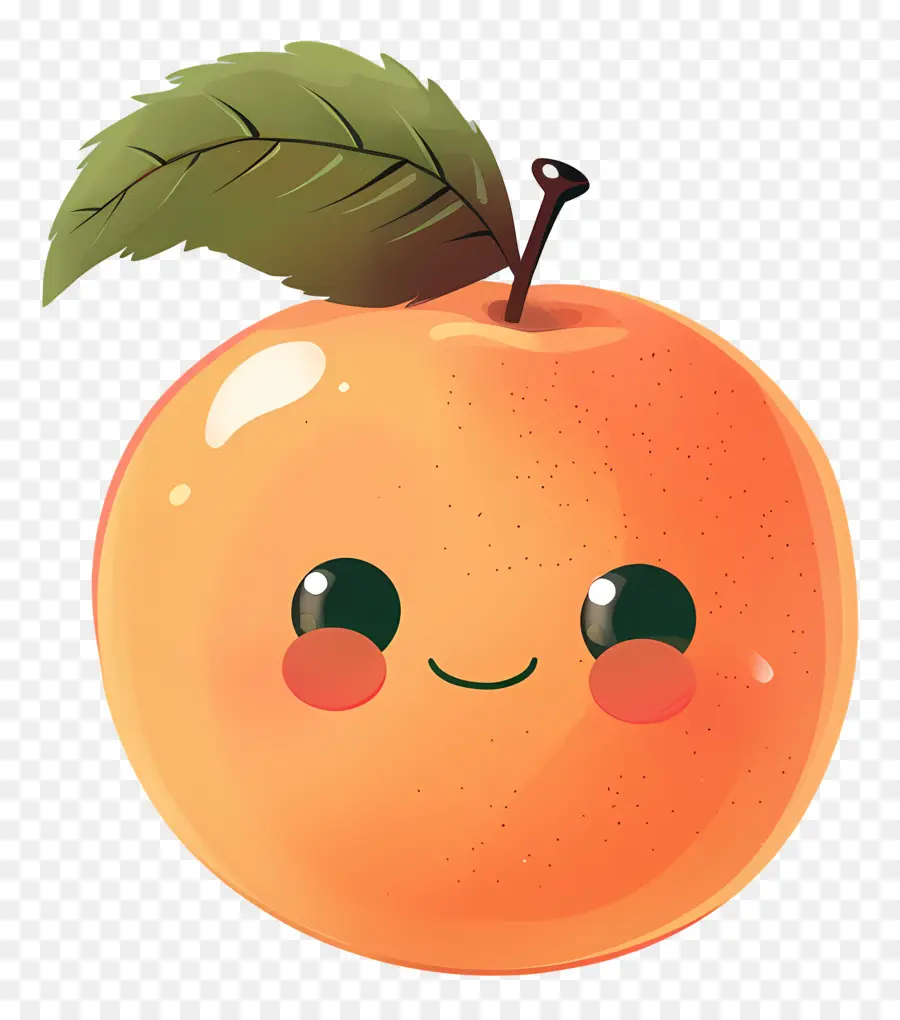 персик，Счастливого апельсина PNG