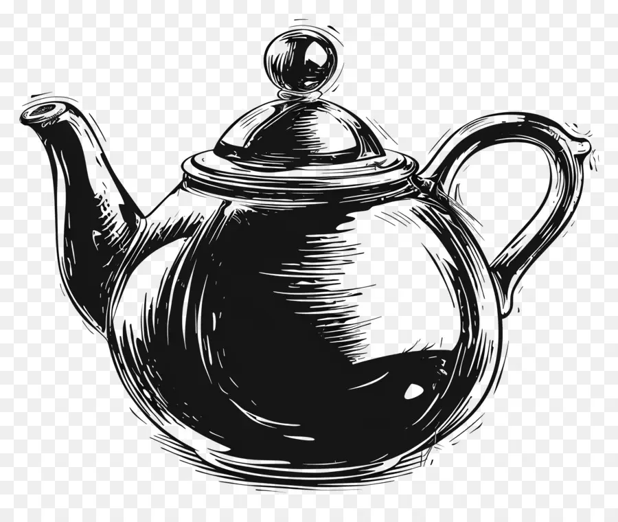 Чайничек，Черный чайник PNG