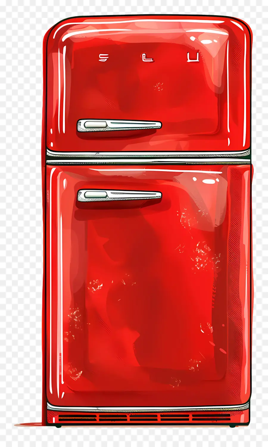 холодильник，ретро холодильник PNG