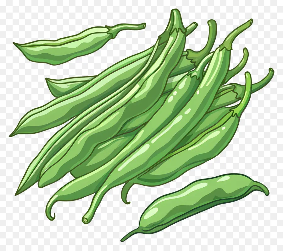 зеленая фасоль，зеленый горошек PNG