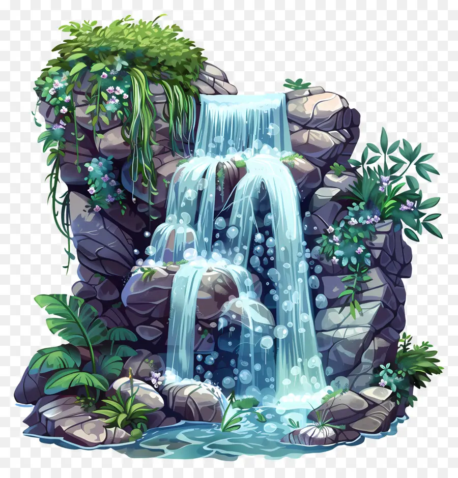 Водопад，Тропический водопад PNG