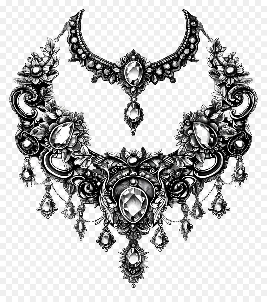 Винтажные украшения，Роскошное ожерелье PNG
