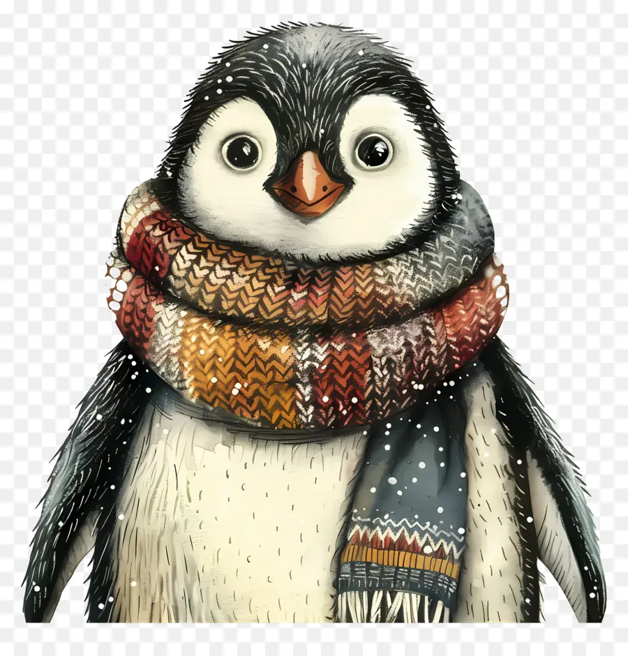 Пингвин，Шарф PNG
