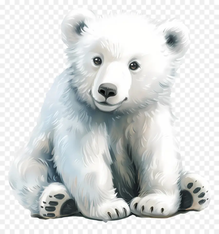 Маленький Полярный Медведь，белый медведь PNG