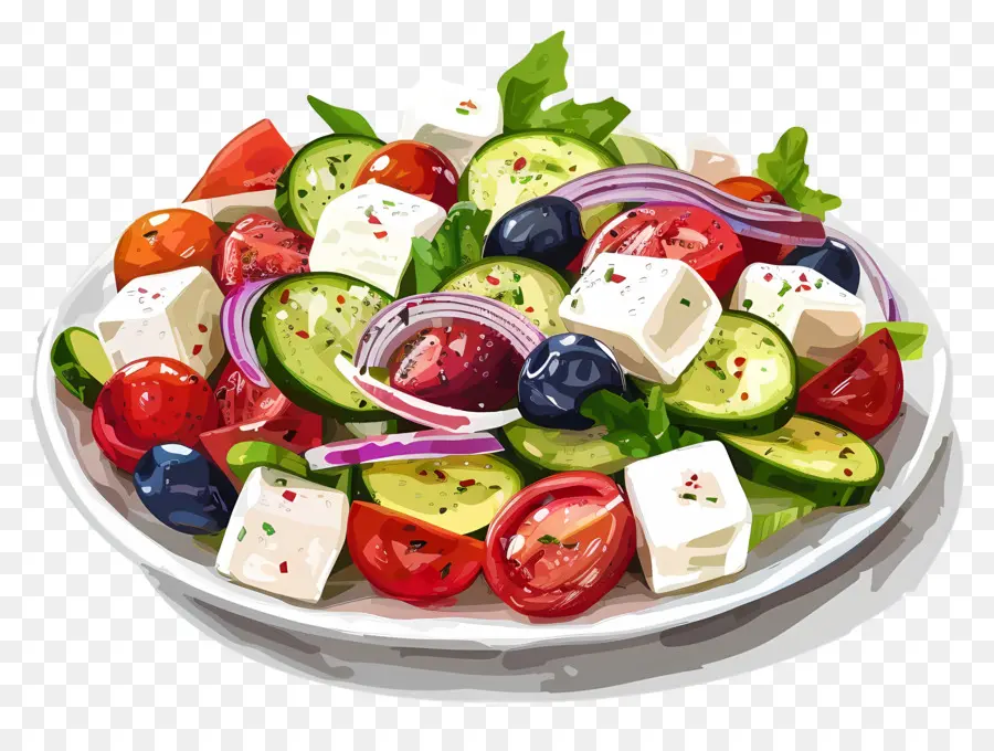 Греческий салат，Помидор PNG