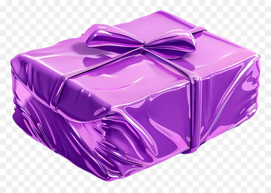 фиолетовый пакет，Фиолетовый подарок PNG