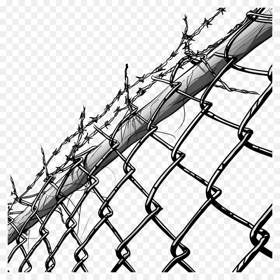 ограда из проволоки，стальной забор PNG