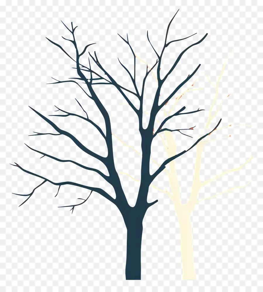 голые деревья，Темные ветви PNG