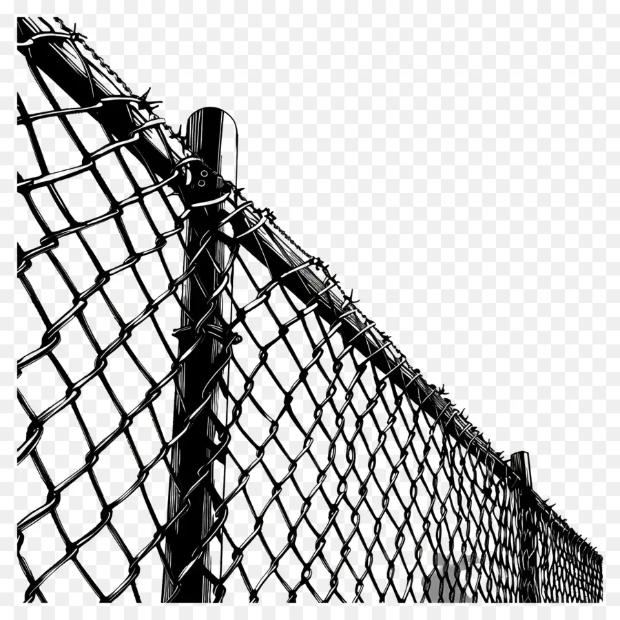 ограда из проволоки，цепная связь забор PNG