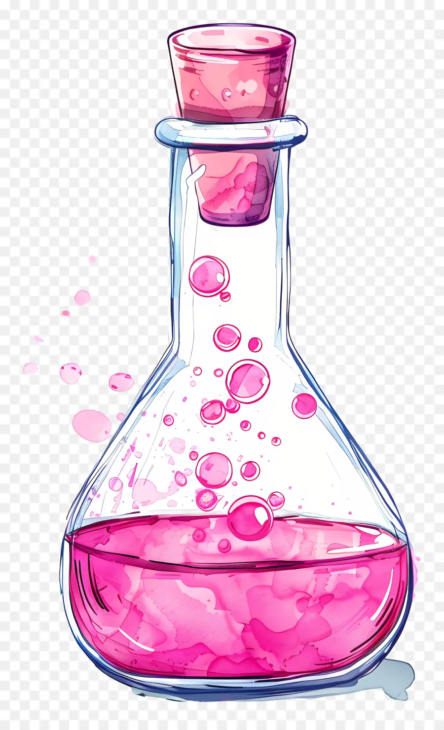 стеклянную колбу，Розовый стеклянный стакан PNG