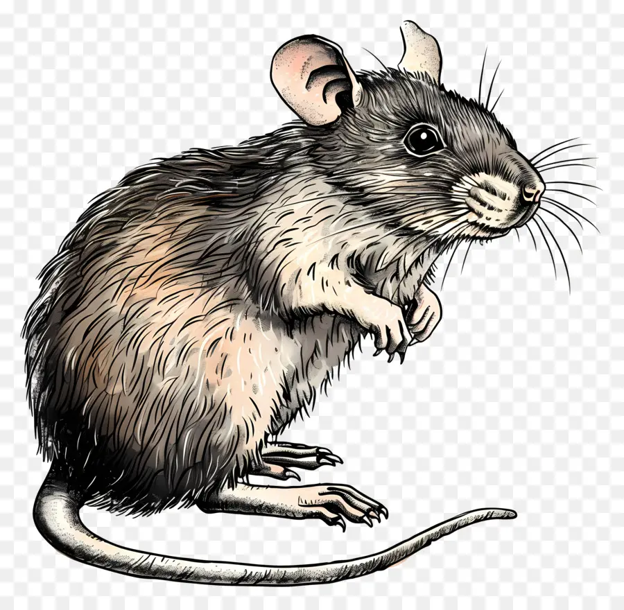 Крыса，серая крыса PNG