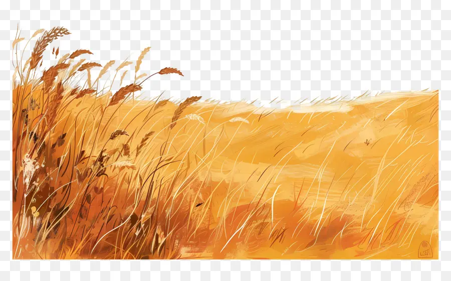 поле пшеницы，высокая трава PNG