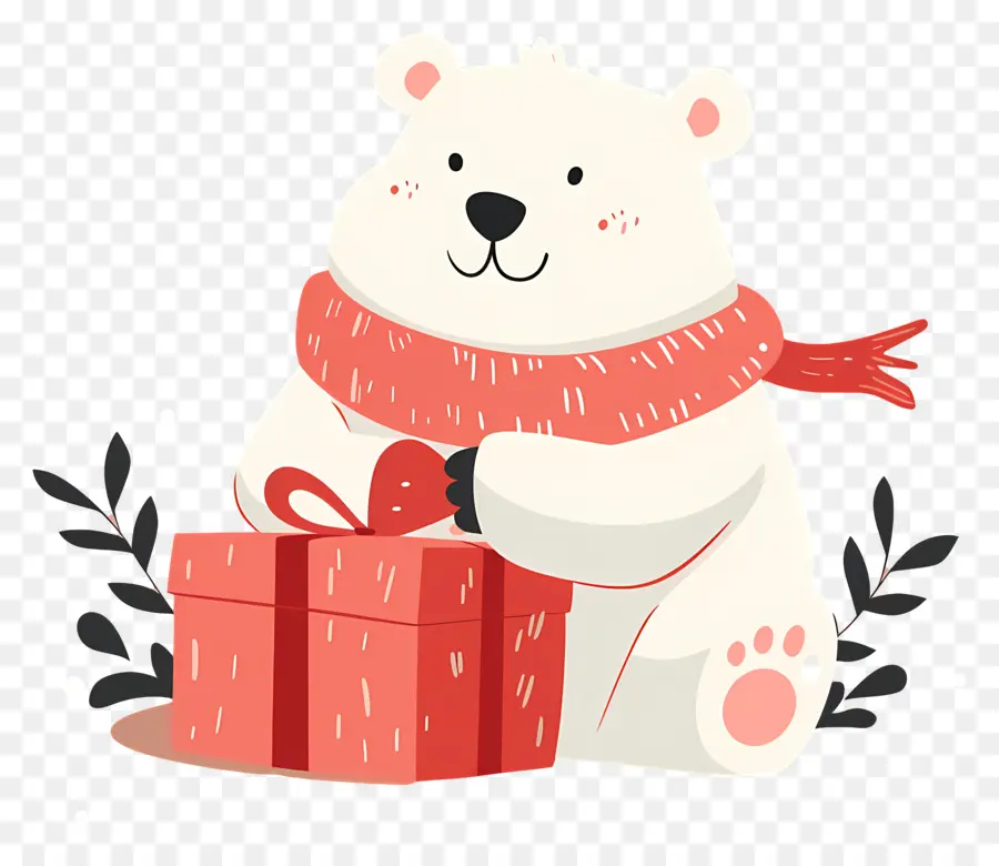 медведь，Рождественские Подарки PNG