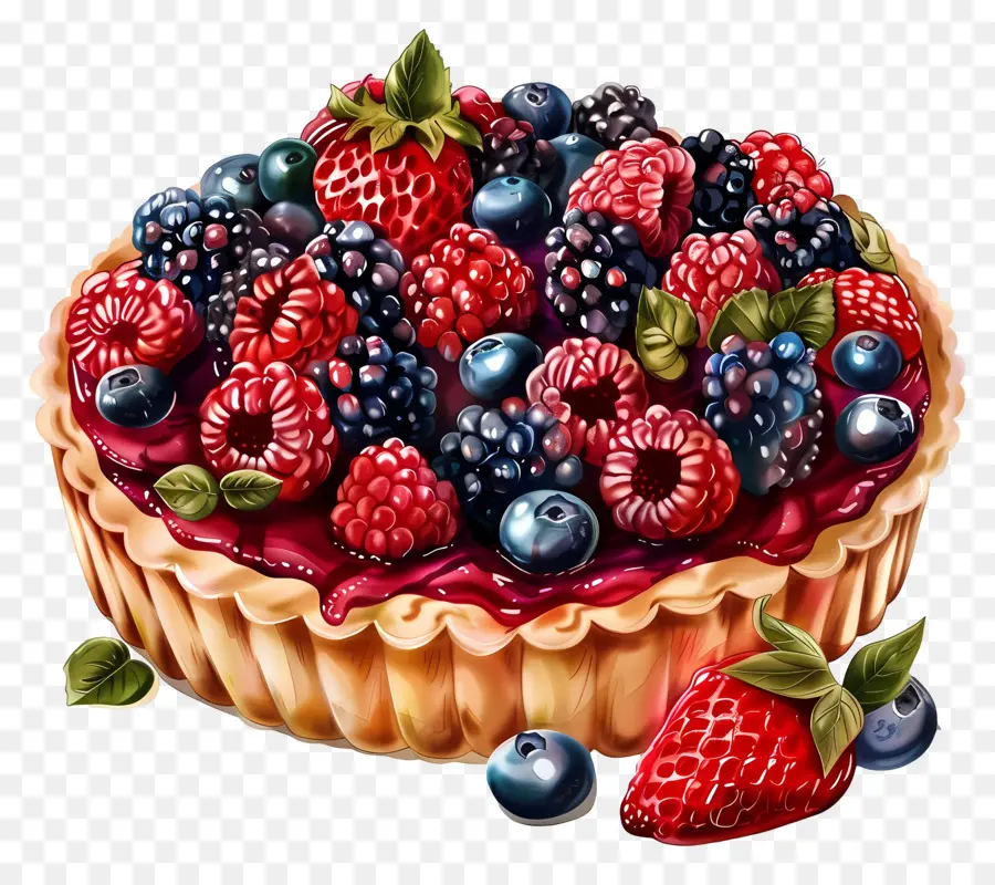 ягодный пирог，фруктовый пирог PNG