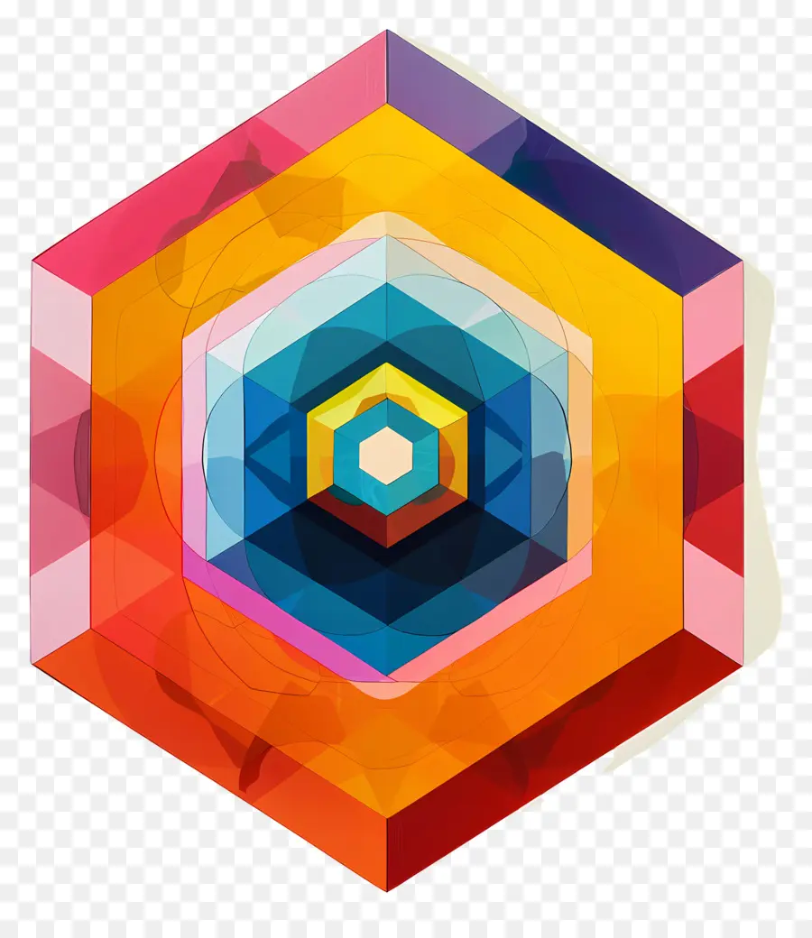 шестигранник，геометрический дизайн PNG