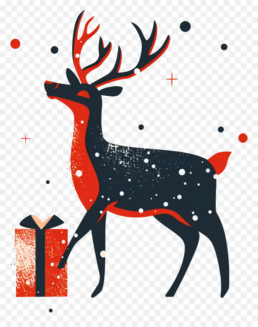 Reindeer，Рождественские Подарки PNG