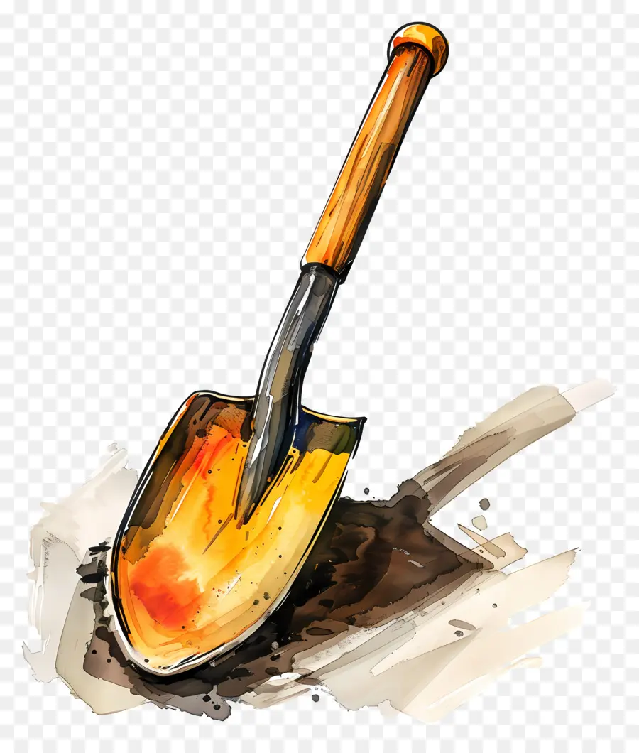 Лопата，акварельная живопись PNG