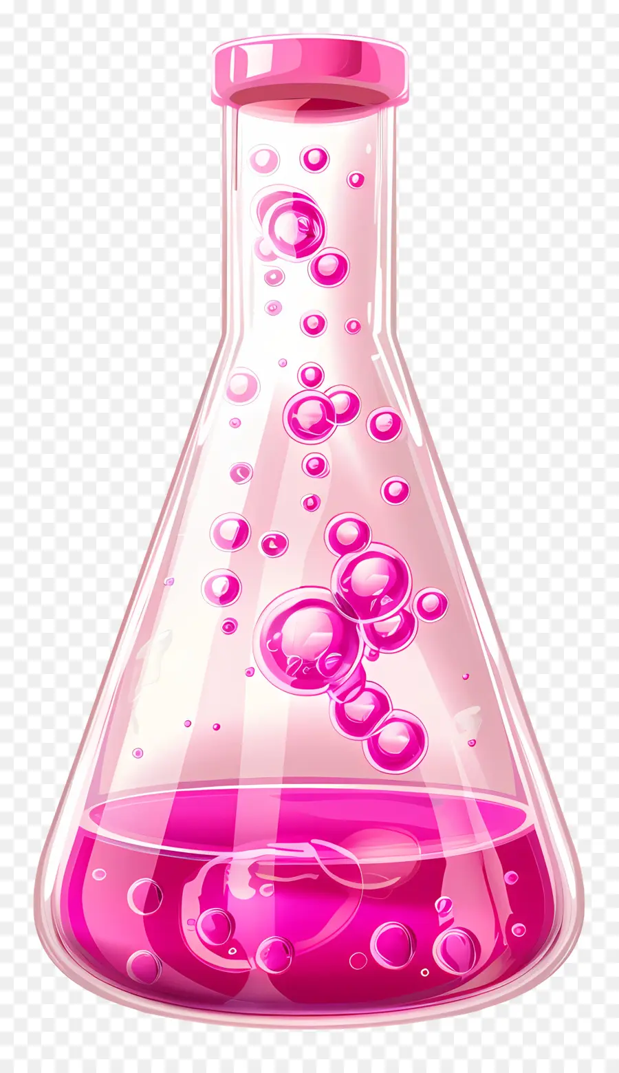 стеклянную колбу，розовая жидкость PNG