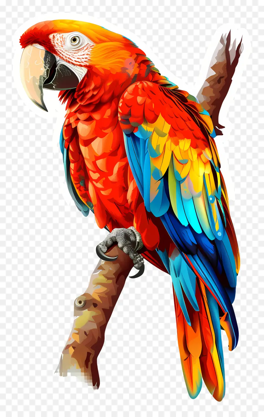 наклейка попугая，Попугай PNG