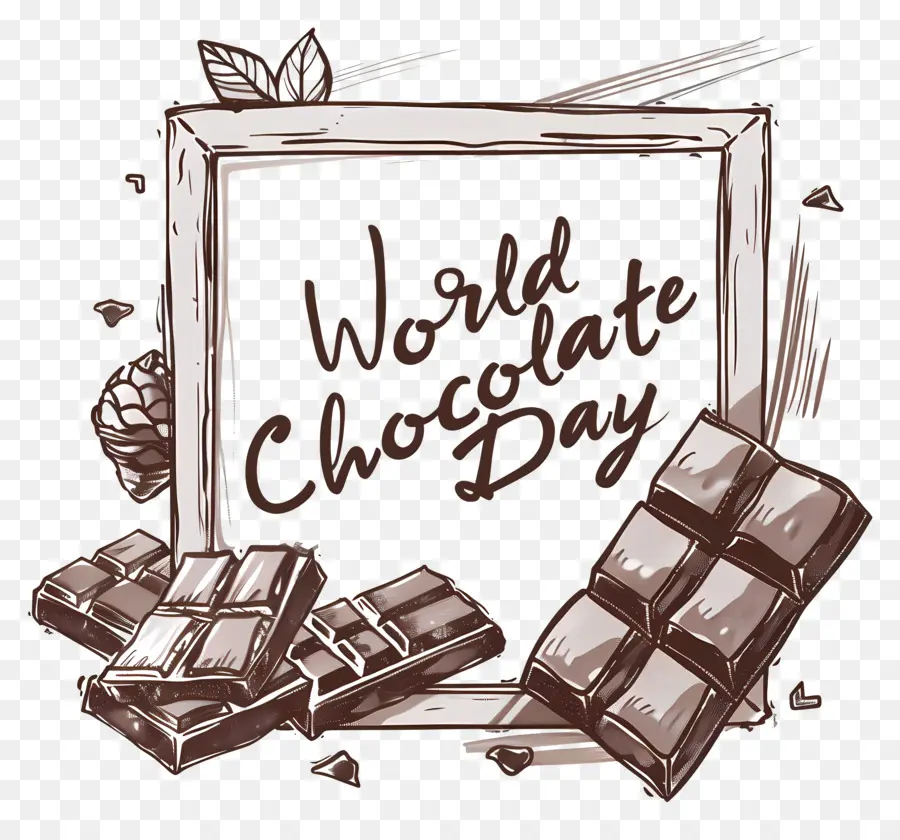 Всемирный День Шоколада，доска PNG