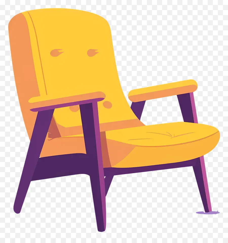 Стул，желтый стул PNG