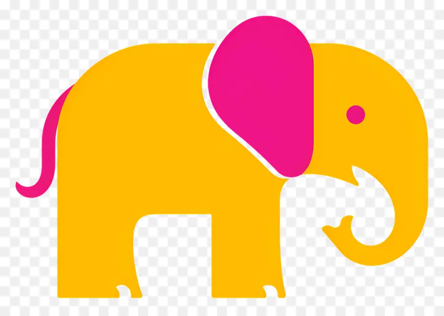 Слон，Желтый Слон PNG