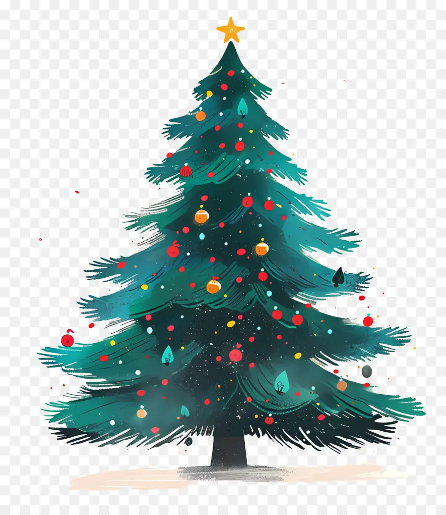 Рождественская елка，акварельные иллюстрации PNG