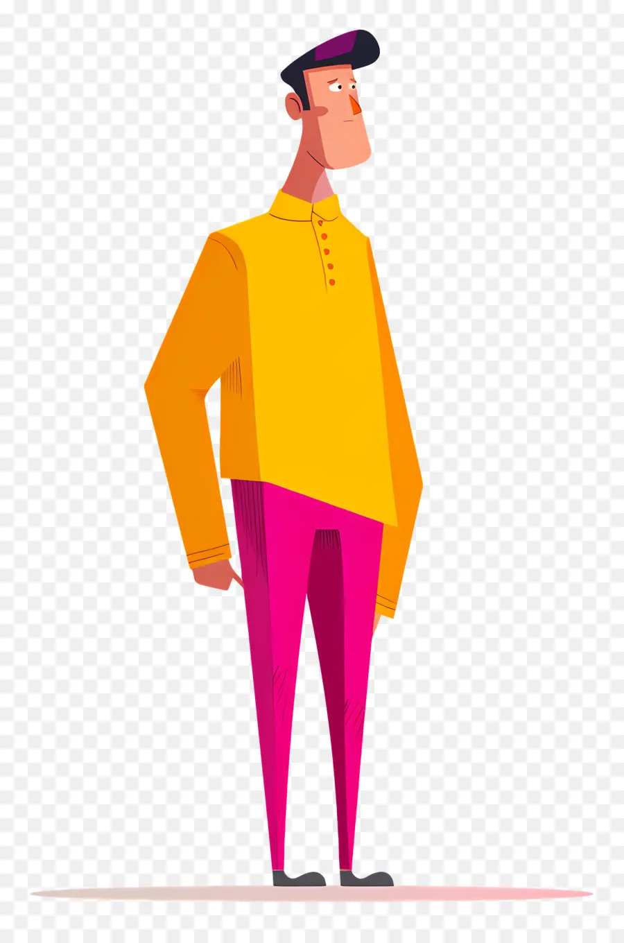 человек，желтая рубашка PNG