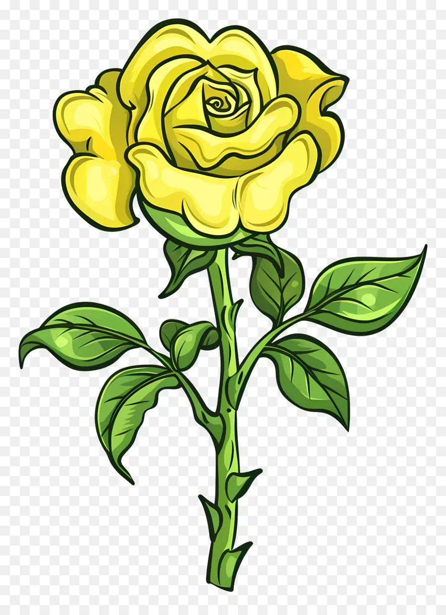 Роза，желтая роза PNG
