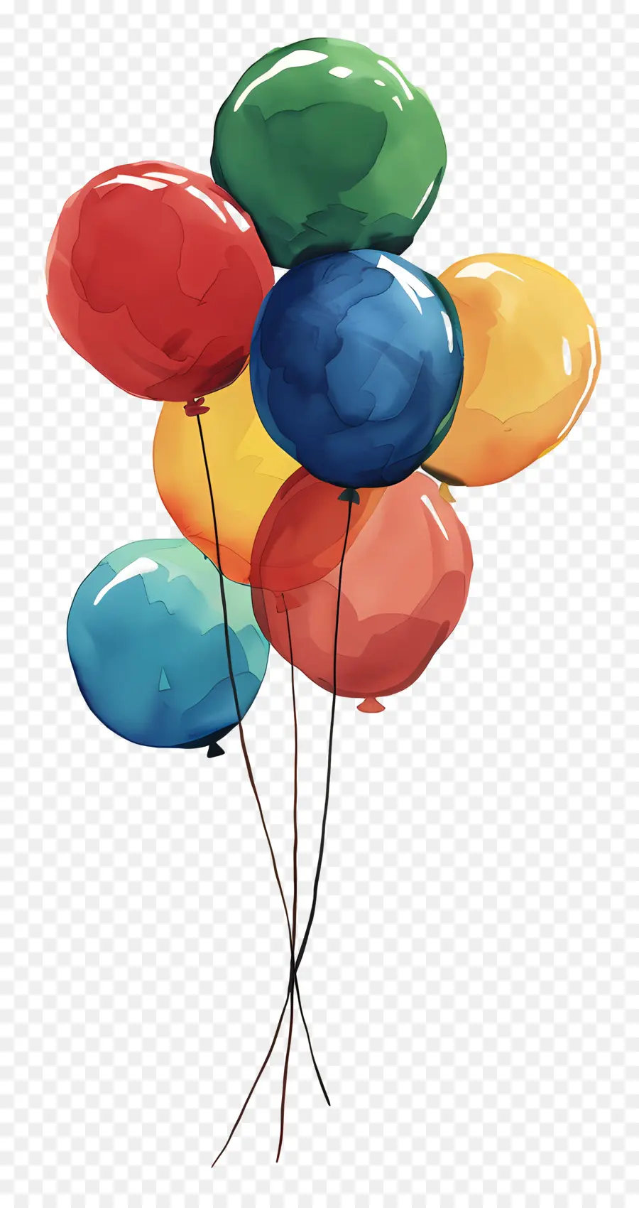 воздушные шары，красочные PNG