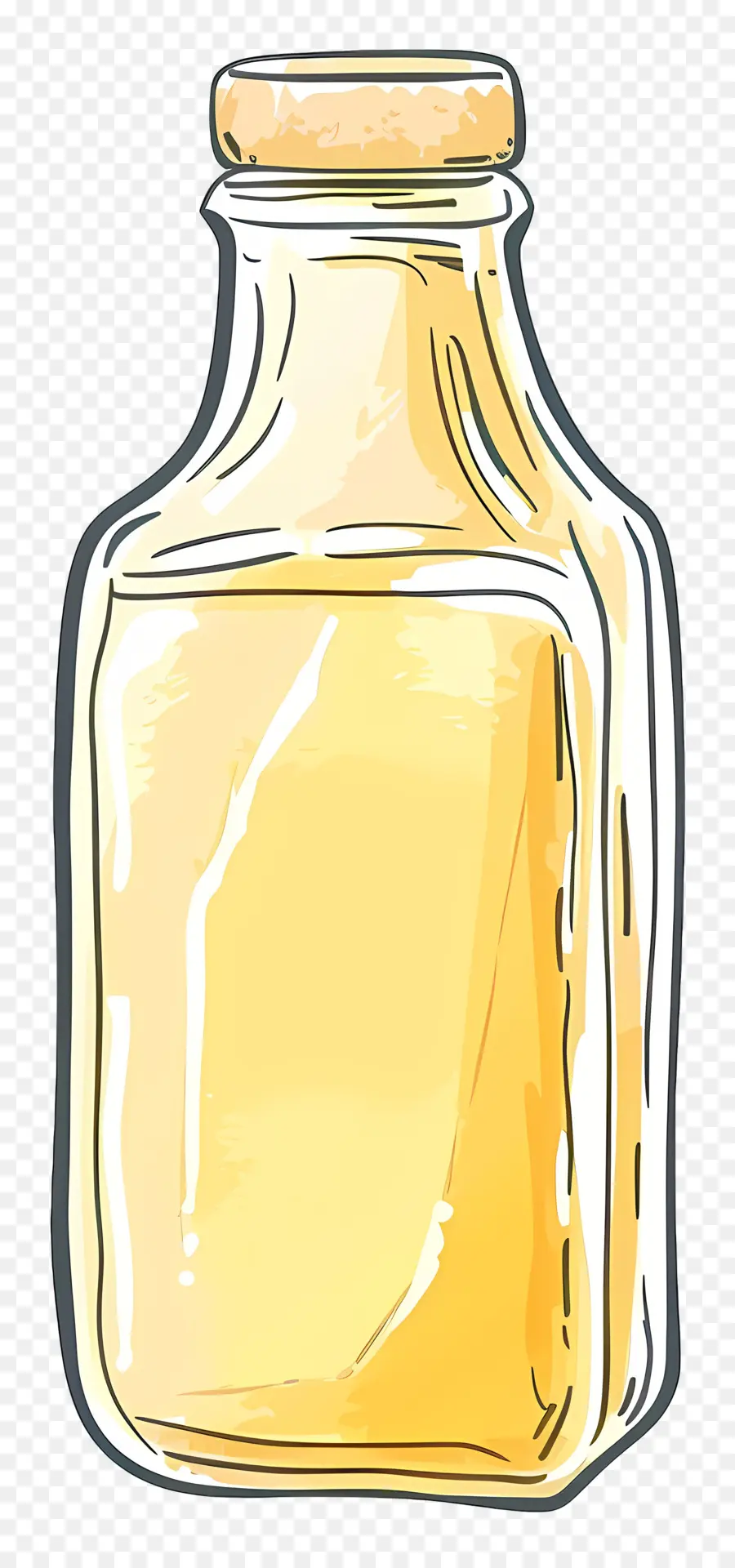 Топленое масло，стеклянная бутылка PNG
