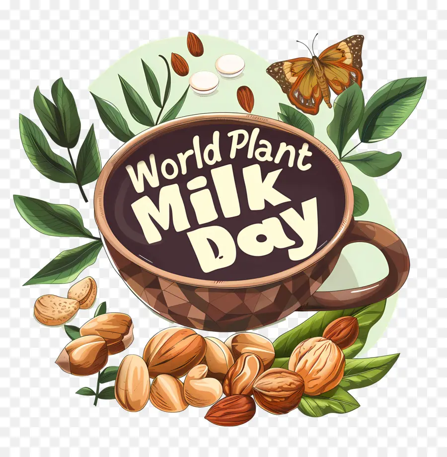 Всемирный день растительного молока，сажать молоко PNG