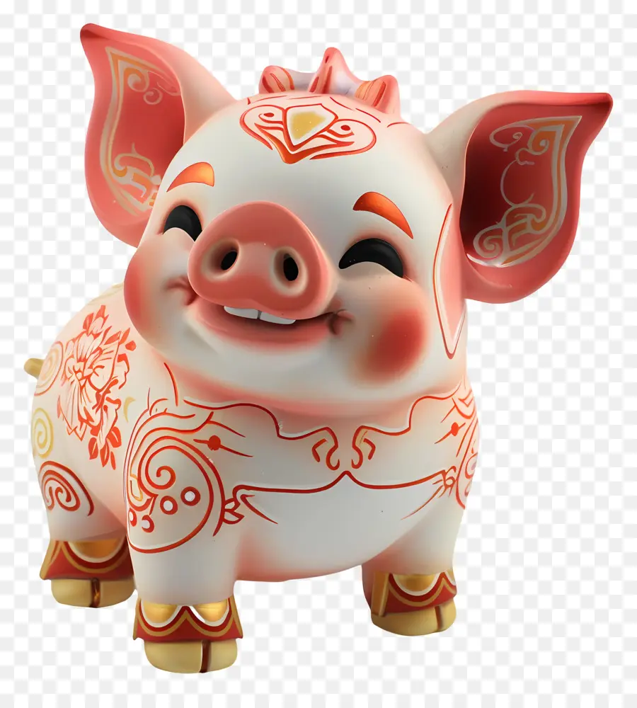 Китайские зодиаки，Пластическая свинья PNG