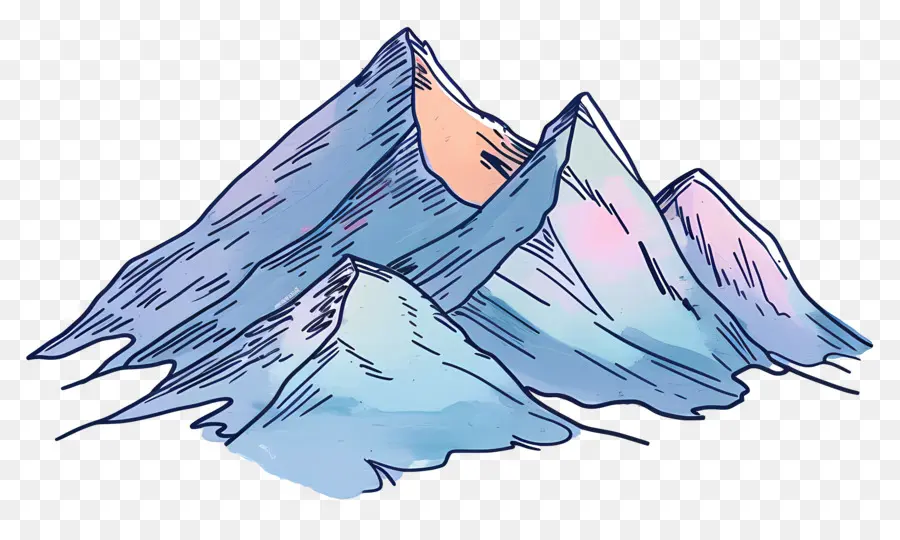 Снежные вершины，Горы PNG