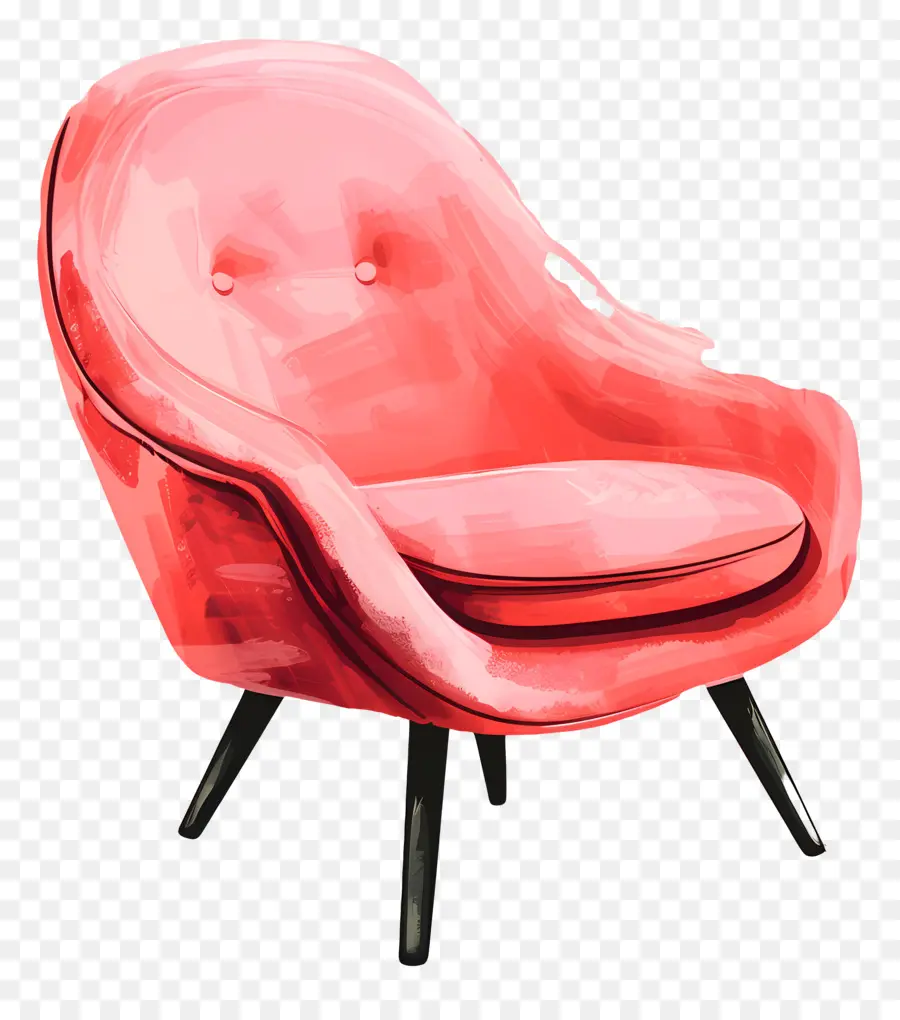 розовый стул，Красное кресло PNG