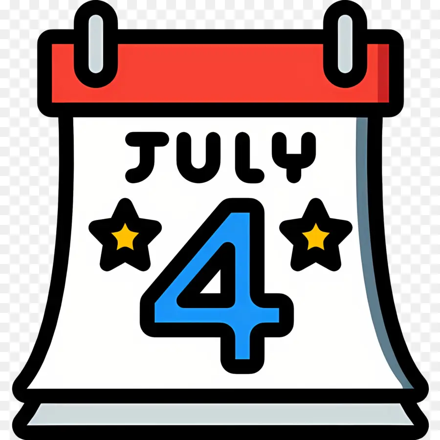 4 июля ，Календарь PNG